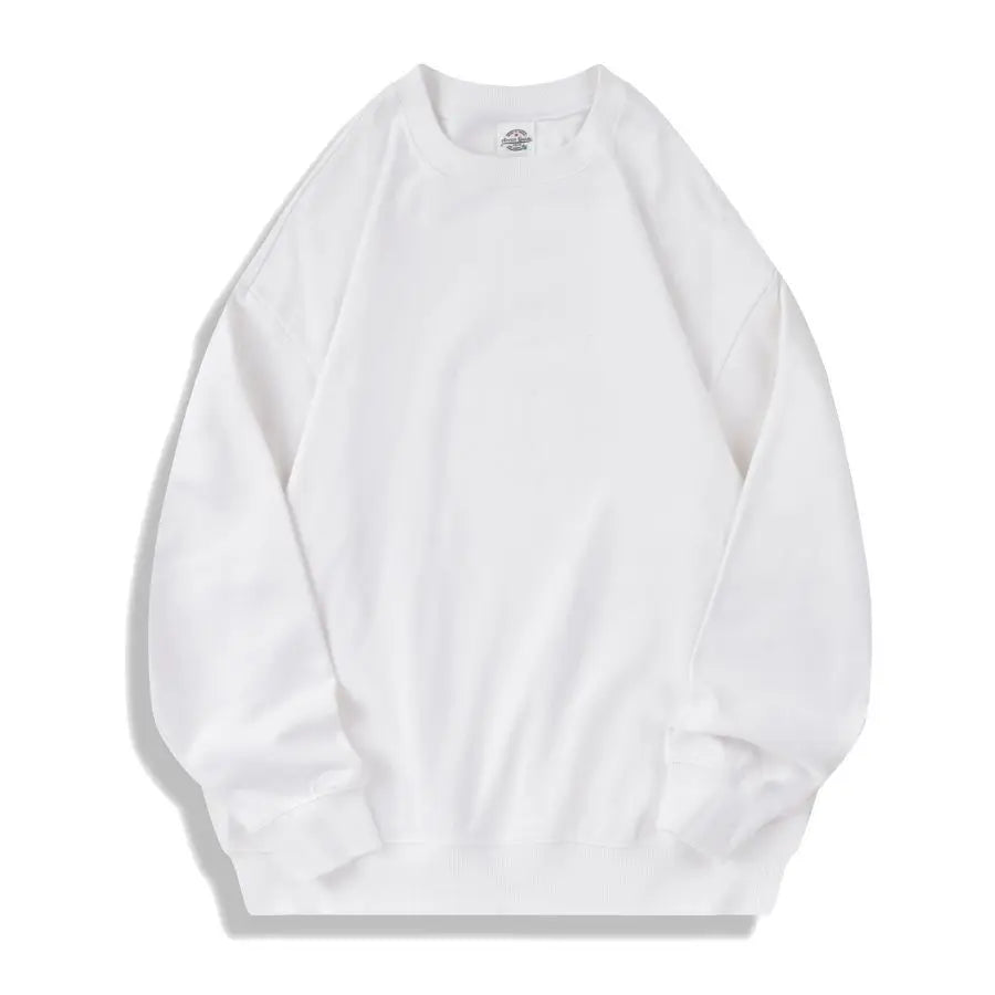 UX Unisex Plain Fleece Sweater – 350gsm, Long Sleeve, Oversized Korean Ulzzang Style, Couple Sweatshirt for Men & Women.