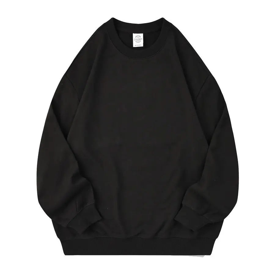 UX Unisex Plain Fleece Sweater – 350gsm, Long Sleeve, Oversized Korean Ulzzang Style, Couple Sweatshirt for Men & Women.
