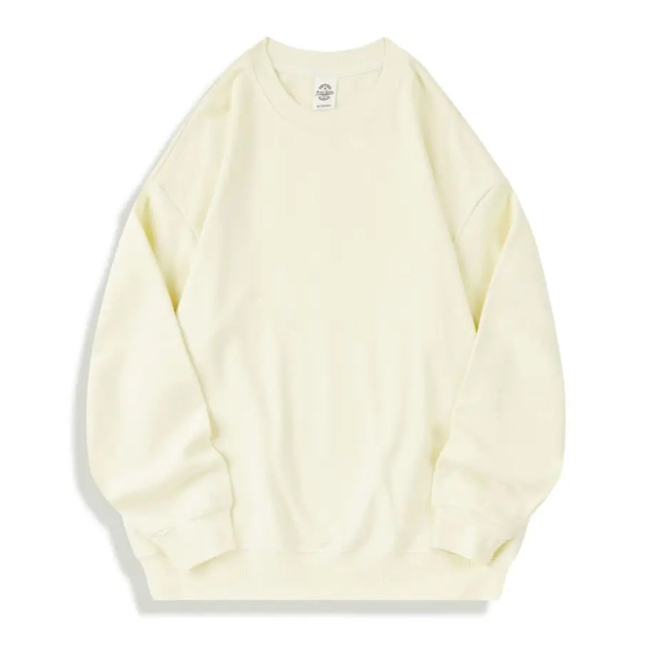 UX Unisex Plain Fleece Sweater – 350gsm, Long Sleeve, Oversized Korean Ulzzang Style, Couple Sweatshirt for Men & Women.