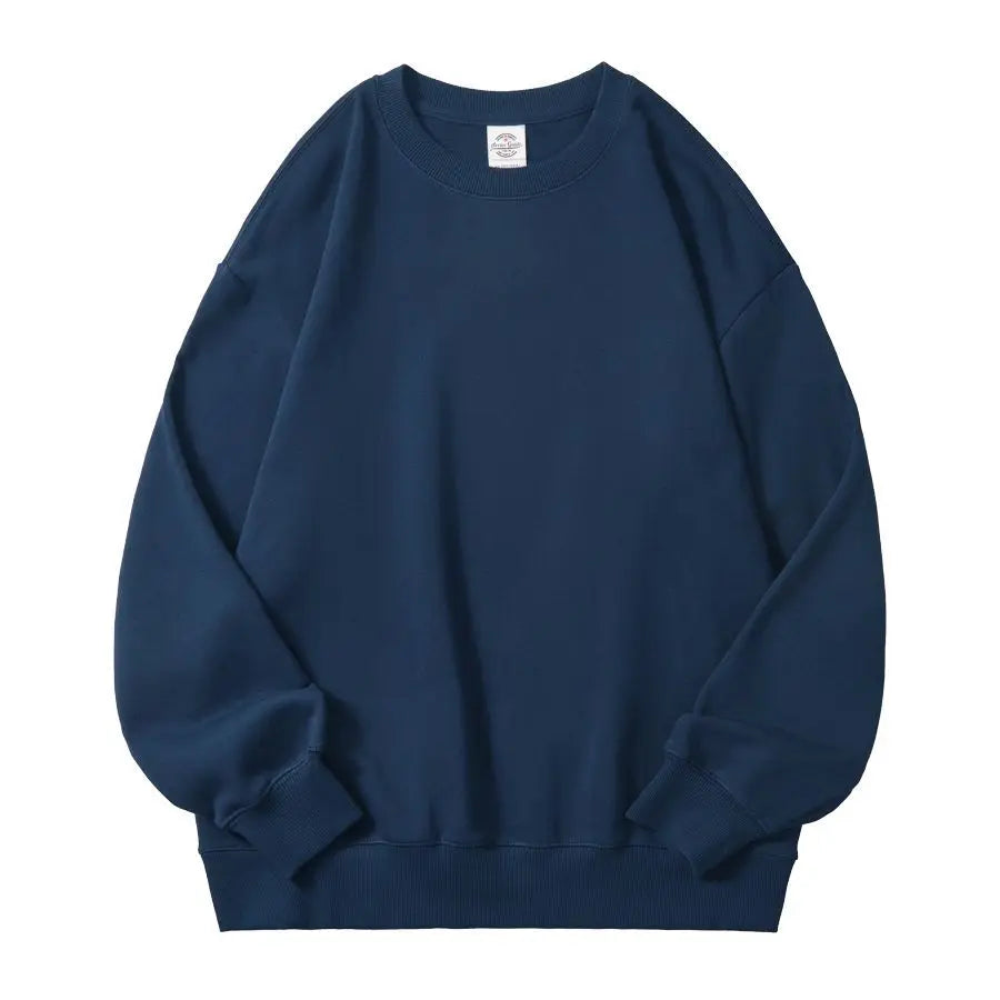 UX Unisex Plain Fleece Sweater – 350gsm, Long Sleeve, Oversized Korean Ulzzang Style, Couple Sweatshirt for Men & Women.