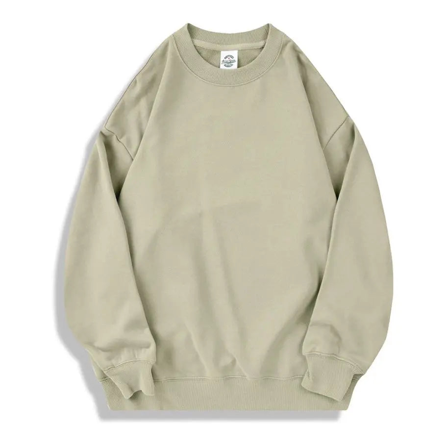 UX Unisex Plain Fleece Sweater – 350gsm, Long Sleeve, Oversized Korean Ulzzang Style, Couple Sweatshirt for Men & Women.