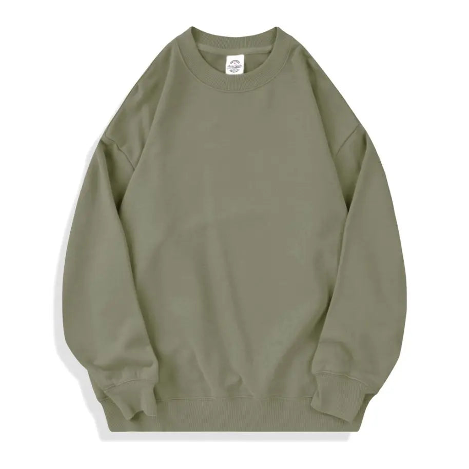 UX Unisex Plain Fleece Sweater – 350gsm, Long Sleeve, Oversized Korean Ulzzang Style, Couple Sweatshirt for Men & Women.