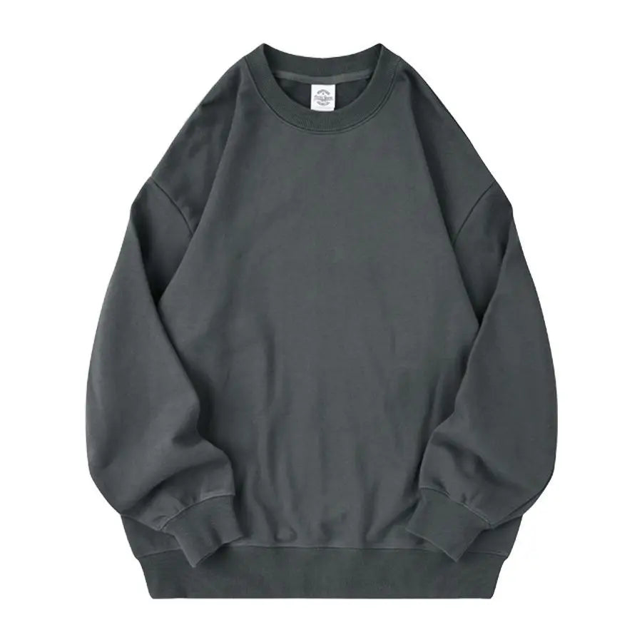UX Unisex Plain Fleece Sweater – 350gsm, Long Sleeve, Oversized Korean Ulzzang Style, Couple Sweatshirt for Men & Women.